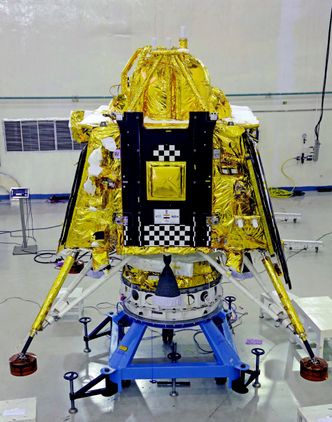 Landingsfartøyet Vikram i Indias Chandrayaan-3-tokt. Foto: Indian Space Research Organization / AP / NTB