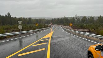 Foto fra den midlertidige veien: Foto:  Statens vegvesen