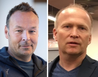 Benjamin James Knox (t.v.) er adjunkt på NTNU, og Karl Jahr er tidligere nasjonal ekspert i EU-kommisjonens enhet for sikkerhet i EUs romprogrammer. Foto: Privat
