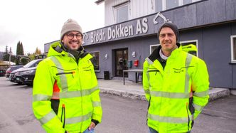 Svein Ole Thorsrud er kontrakts- og økonomiansvarlig og Kenneth Dokken, prosjektleder for Valdresmodellen hos Brødrene Dokken. Foto:  Bjørn Olav Amundsen