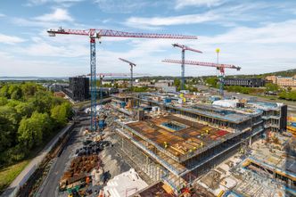 Livsvitenskapsbygget i Oslo blir når det står ferdig i 2026 landets største universitets- og sykehusbygg. Foto: Statsbygg/Hans Fredrik Asbjørnsen
