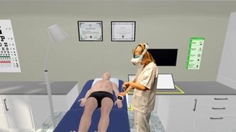 VIRTUELL TRENING: Med Connect the Dots VR-verktøy kan helsepersonell øve seg på realistiske scenarier. Foto: Connect the Dots