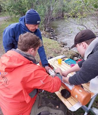 Fisk merkes, så det er mulig å spore bevegelsene dens. Foto: Jan Grimsrud Davidsen/NTNU
