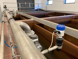Nivåmåling i bassengene med KROHNE-måler. Foto: KROHNE