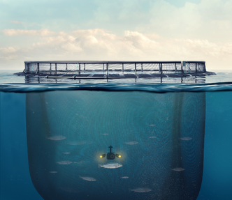 Ved hjelp av et kamer under vann i merdene, overvåkes fiskens helsetilstand og vekst. Foto: OptoScale