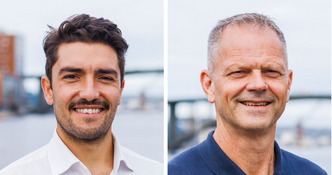 Reber Iversen og Øystein Huglen i Maritime Cleantech. Foto:  Maritime Cleantech