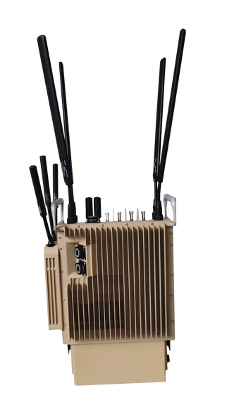 Nokia Banshee 5G Tactical Radio er en bærbar basestasjon. Foto: Nokia