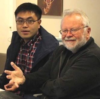 Chun-Deng Wang med sin veileder Yngvar Olsen. Foto: Privat