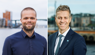 Det er ikke et spørsmål om enten energieffektivisering eller nullutslippsteknologi. Vi trenger begge deler, skriver Håvard Tvedte (t.v.) og Knut Arild Hareide. Foto:  Maritime Cleantech og Norges Rederiforbund