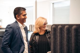 Fra venstre: Muthuraja Nanayakkara og Lena Ström.