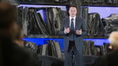 Elon Musk under besøk i Oslo i 2016.