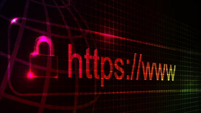 Adressefelt i nettleser hvor det er oppgitt en URL som starter med HTTPS.