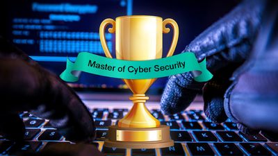 Master of cyber security-pokal. Tegning.