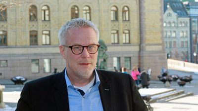 Leif Jensen, nordensjef i Kaspersky Lab, ved Stortinget.
