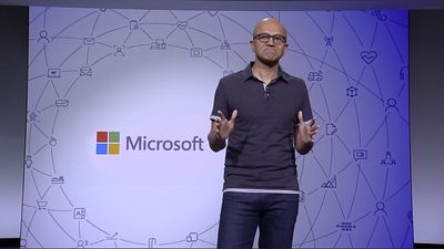 Microsoft-sjef Satya Nadella snakket om verden som en stor datamaskin under åpningen av Build-konferansen i 2018.