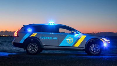 Islandsk politibil fra 2018.