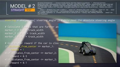 AWS demonstrerer forsterket læring med bilen DeepRacer.