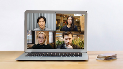 Google Meet-basert videomøte på en PC.