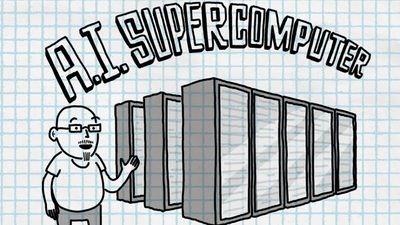 Tegning av Microsofts nye AI-superdatamaskin.