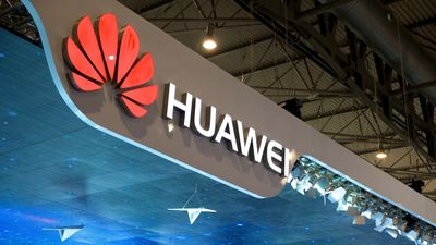 Huawei-logo på Mobile World Congress i Barcelona 2015