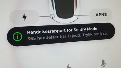 Teslas biler har kameraer som kan overvåke hendelser nær bilen.