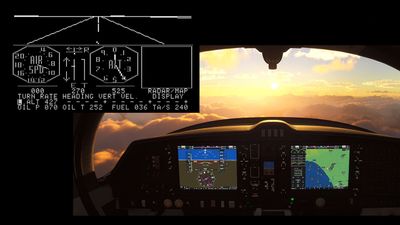 Microsoft Flight Simulator 1.0 sammenlignet med Microsoft Flight Simulator 1.0 2020.