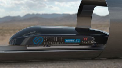 Illustrasjon av hyperloop-pod.