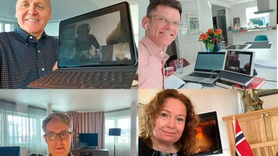 Bilder fra de fire Telenordirektørenes hjemmekontorer.