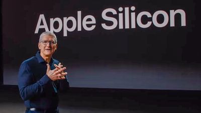 Tim Cook under lanseringen Apple Silicon.