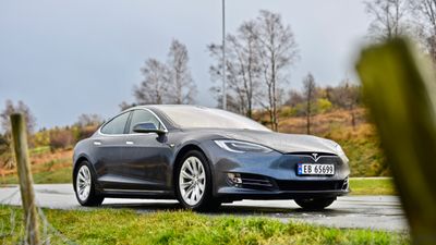 Tesla Model S i Gjesdal kommune i Rogaland.
