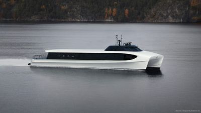 Brødrene Aa produserer katamaraner i karbon, som gjør dem lette og energieffektive. For Oslofjorden skal det bygges elektriske hurtigbåter, etter planen.