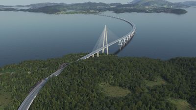 Fergeforbindelsen over Bjørnafjorden hadde i 2016 en årsdøgntrafikk på 3000 kjøretøy. Tallet kan stige til 10 000 i 2030 om det bygges bro, ifølge Statens vegvesen.