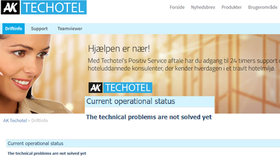 To uker etter løsepengeangrep viser driftssidene til Techotel at de tekniske problemene ikke er fikset enda. 