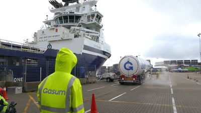 Island Crusader fikk biogass fra Gasum. 