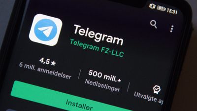 Telegram-appen i Google Play.
