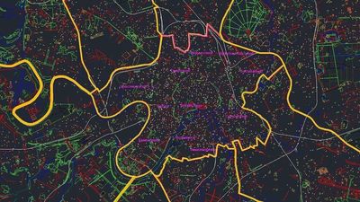 Kart over Moskva som er brukt i Upguards opprinnelige rapport om lekkasjen av Nokia-dokumentene.