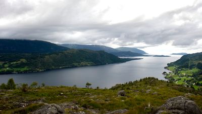 Utsikt fra Engebøfjellet der det er gitt tillatelse til gruvedrift.
