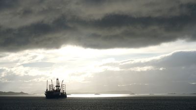 Oljerigg i Nordsjøen. 
