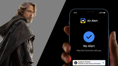 Må kraften være med deg, sier Luke Skywalker (Mark Hamill), som både varsler om flyalarm og ber om pengegaver til innkjøp av militære droner.