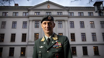 Eirik Kristoffersen utenfor arbeidsplassen i Myntgata.
