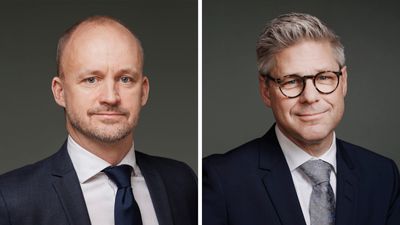 Eivind Grimsø Moe og Petter Enholm i Advokatfirmaet Hjort AS.