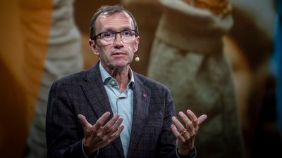 Klima- og miljøminister Espen Barth Eide (Ap) i en debatt under Arendalsuka 2023.