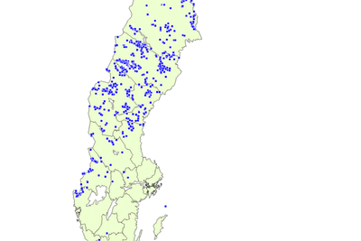 <p>Kartet viser hvor det er hull i den svenske bredb&aring;ndsdekningen.</p>