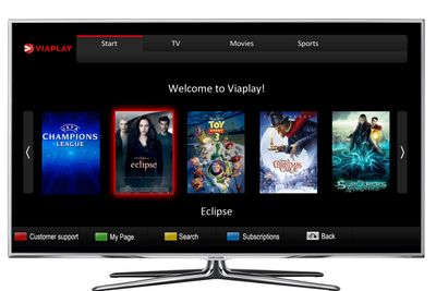 <p>Slik vil Samsung-tv-enes app med Viaplay se ut.</p>