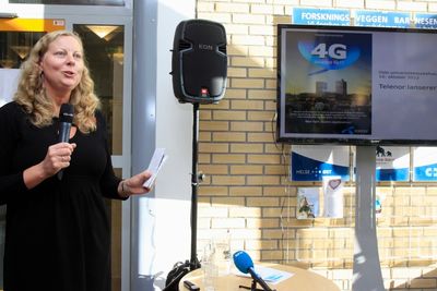 <p>Telenor Norge-sjef Berit Svendsen under lanseringen av 4G h&oslash;sten 2012. N&aring; venter hun i stigende ut&aring;lmodighet p&aring; at myndighetene skal tildele 800 MHz-b&aring;ndet slik at selskapet kan levere 4G i st&oslash;rre omr&aring;der av landet.</p>