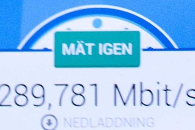 Denne målingen på 290 Mbit/s er den råeste hastigheten hittil i norske mobilnett.