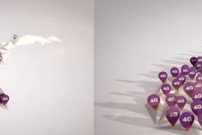 Slik ser Netcoms dekningskart for 4G ut i "Myte"-reklamefilmen. Kartet til venstre vises i et par sekunder før hele Norge er dekket av 4G. Det er villedende, mener både artikkelforfatter og Forbrukerombudet.