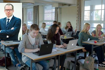 Håkon Haugli (innfelt) sier mye tyder på at norsk skole ikke utnytter de digitale mulighetene. 
