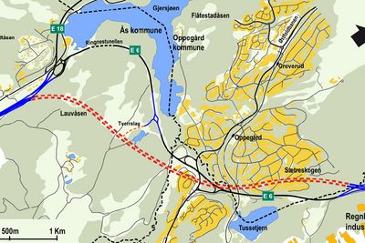 De som vil levere utstyr for videoovervåkning og hendelsesdetektering i Nøstvettunnelen på E 6 sør for Oslo, må levere anbud innen 6. november. (Ill.: Statens vegvesen)