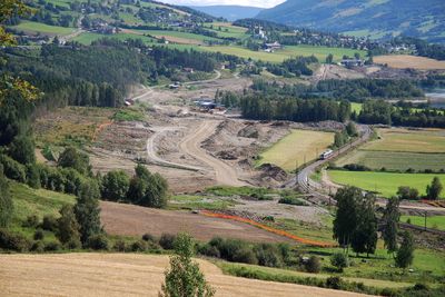 Oversikt over E6-anlegget på Hundorp, mot sør (Foto: Statens vegvesen)